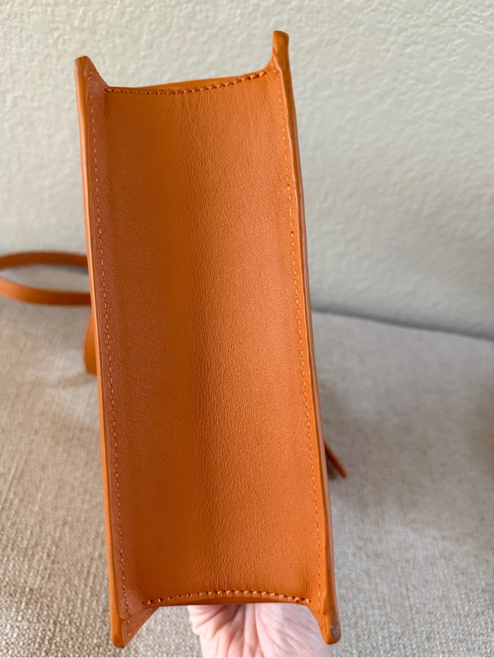 Spartina 449 Tan Woven Straw Crossbody with Leather Trim - Picture 5 of 6